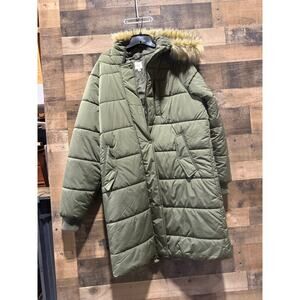 Vans- Green- Long Puffer Coat- Size XL W